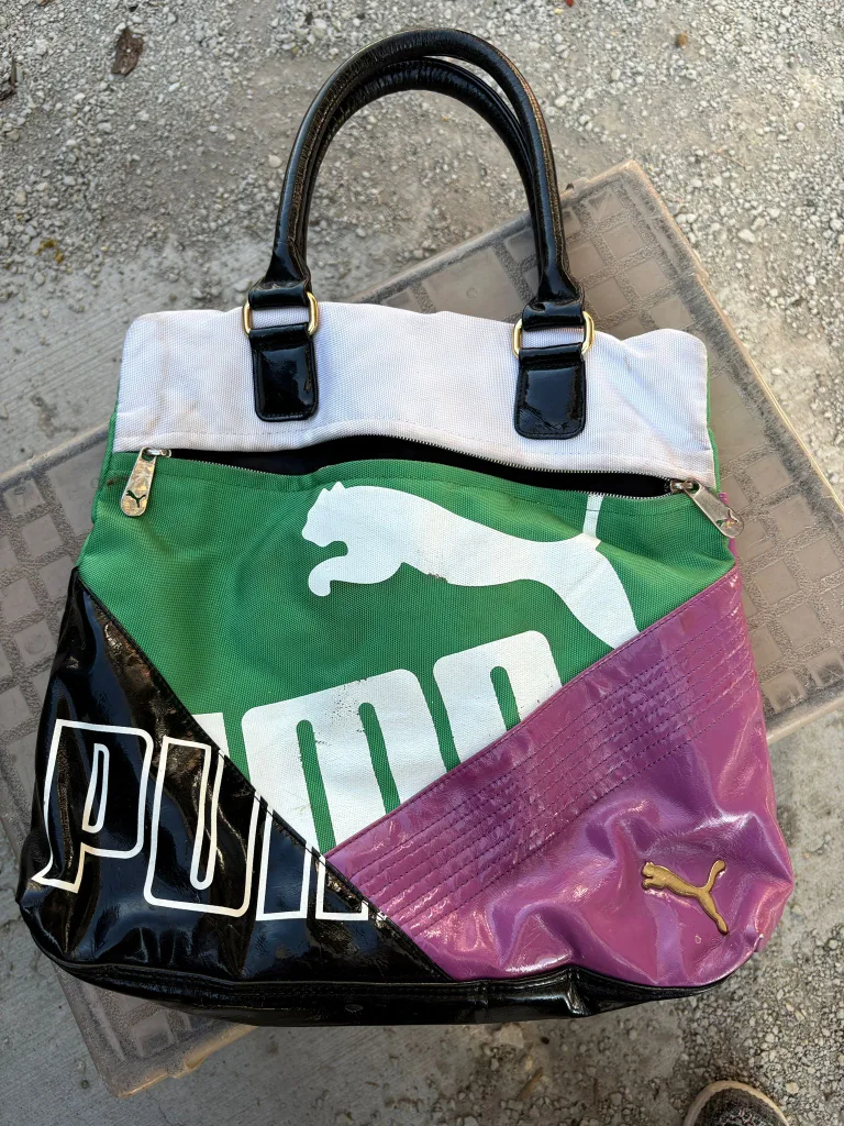 Puma Vintage Handbag - Green, Pink, Black thumbnail