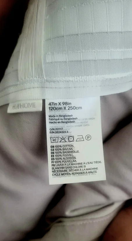 H&M Home Beige Velvet Curtains (x2) image indicator(3)