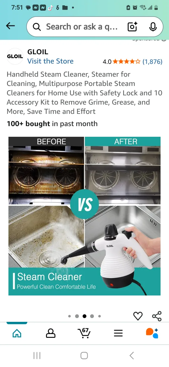 GLOIL Handheld Steam Cleaner with Accessories - Like New! image indicator(6)