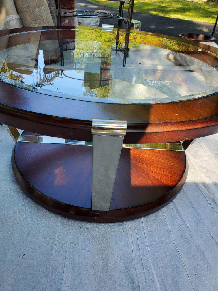 Round Glass Top Coffee Table - photo 4