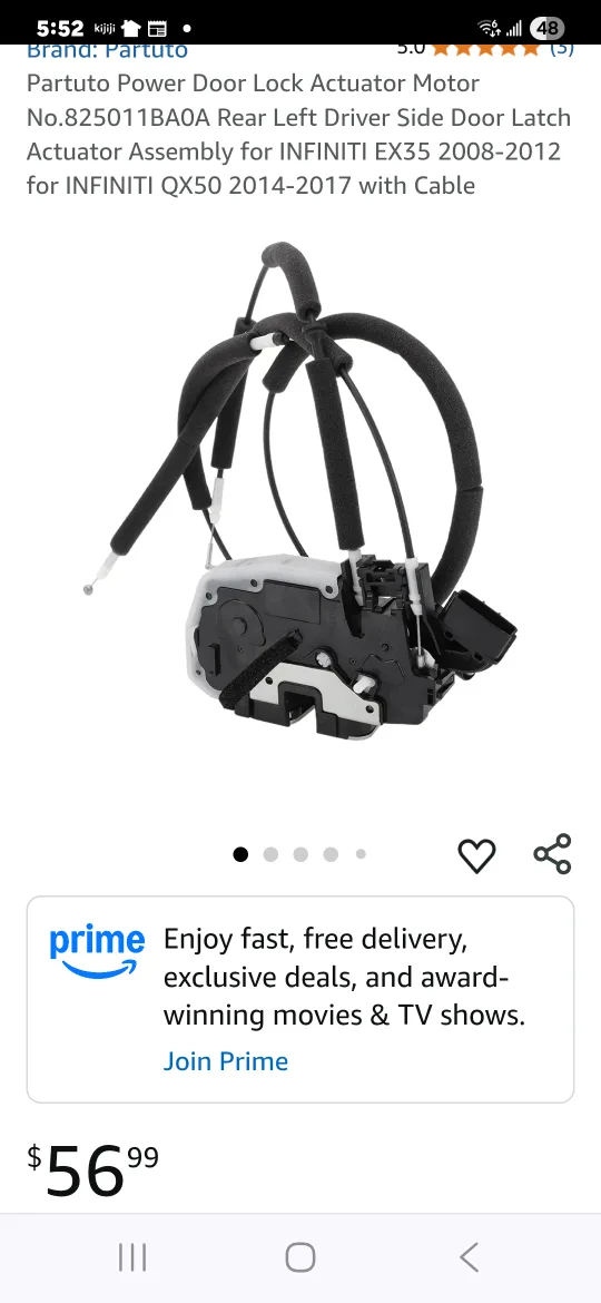 Partuto Door Lock Actuator for Infiniti EX35/QX50 image indicator(4)