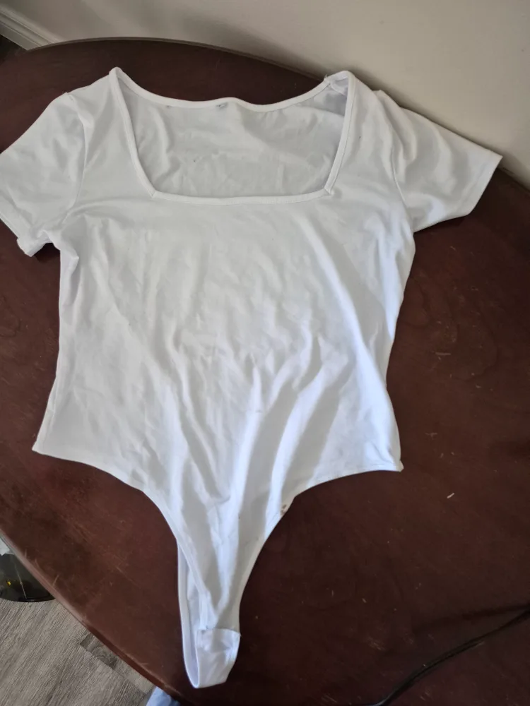 VKEID White Short Sleeve Bodysuit image indicator(2)