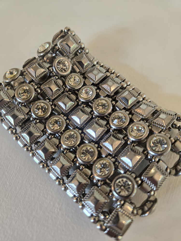 Rhinestone Bracelet Silver - photo 2