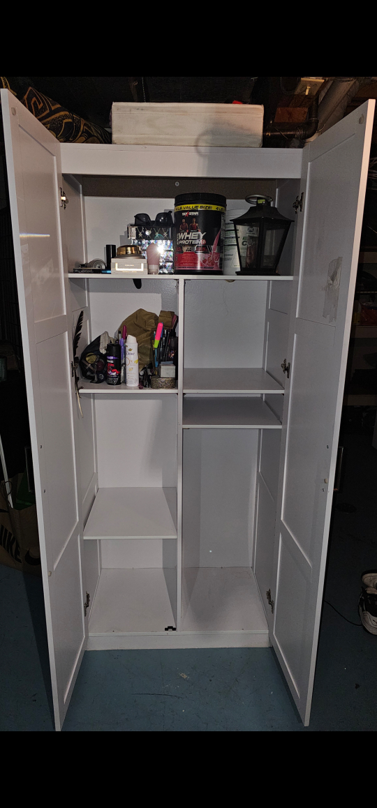 White Wardrobe with 6 Shelves