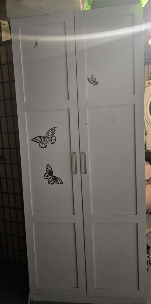 White Wardrobe with 6 Shelves - photo 2