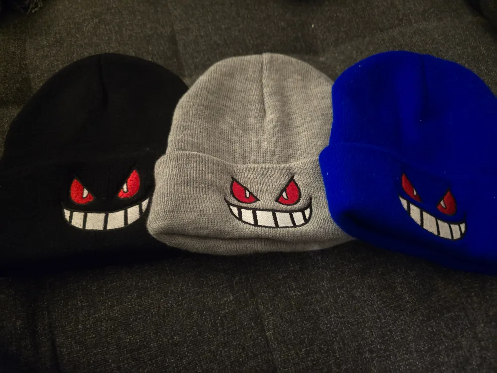 Gengar Beanie hats - Black, Grey, Blue thumbnail