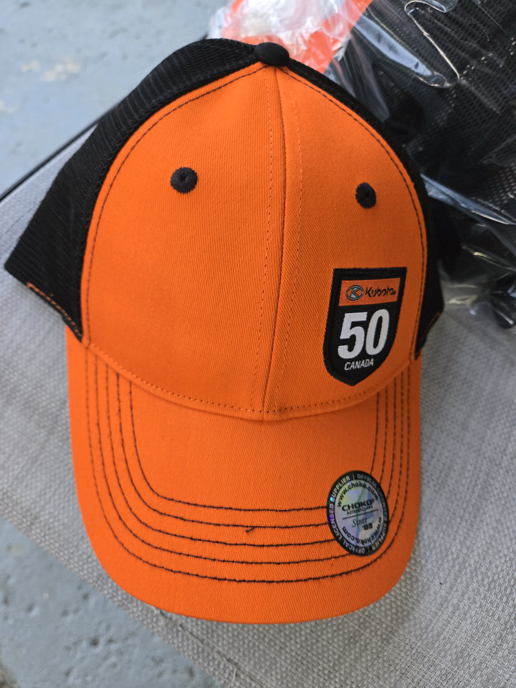 New Kubota 50 Canada Orange/Black Hat