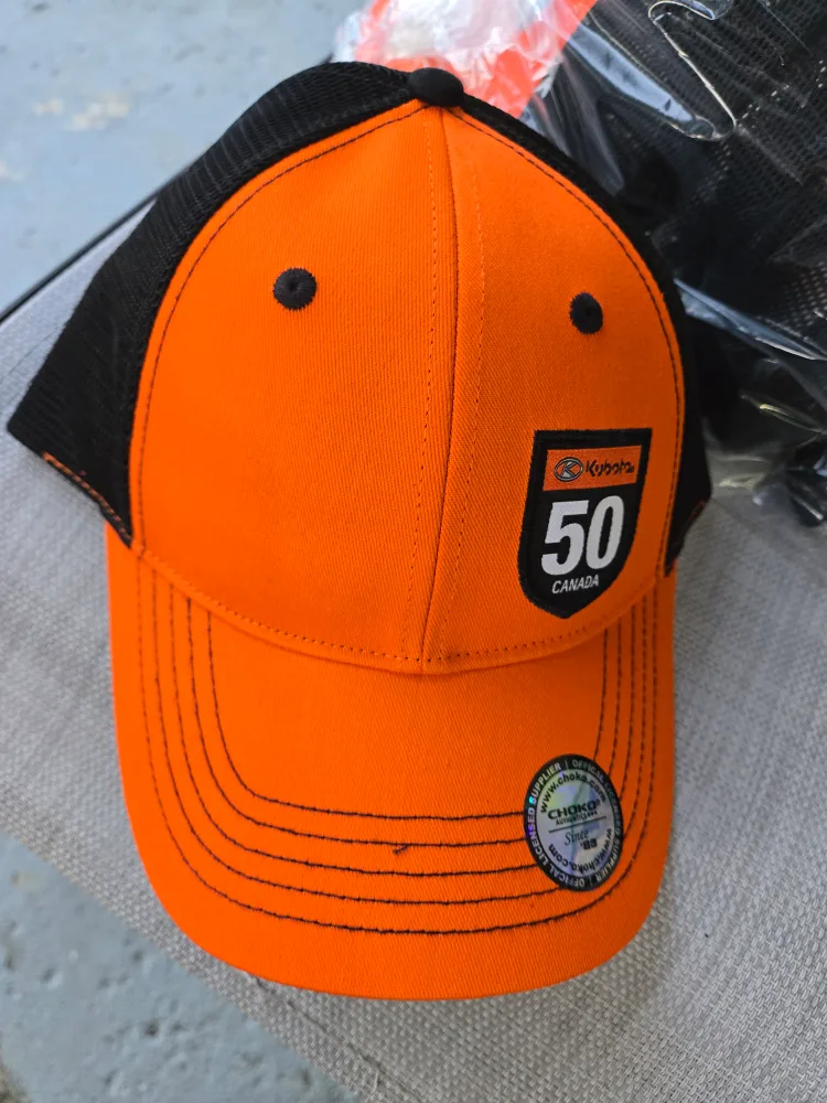 New Kubota 50 Canada Orange/Black Hat thumbnail