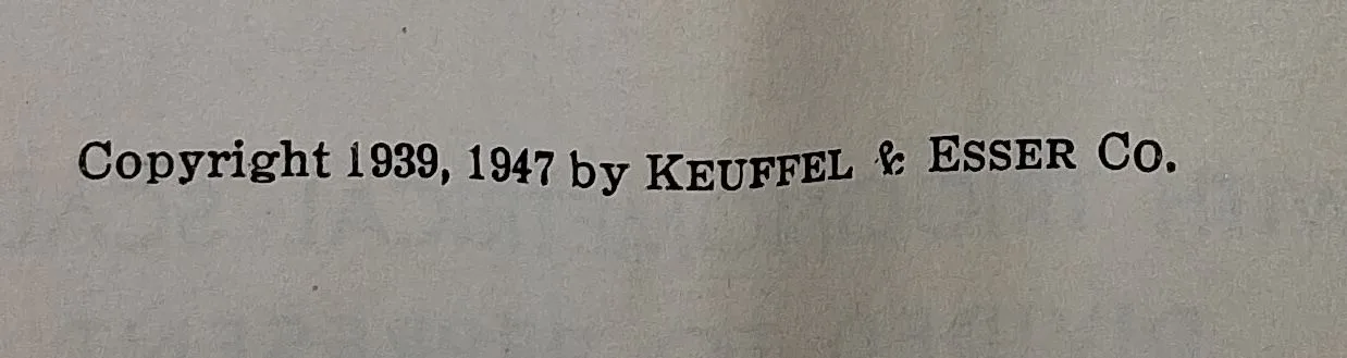 Keuffel & Esser Slide Rule Manual No. 4168 image indicator(3)