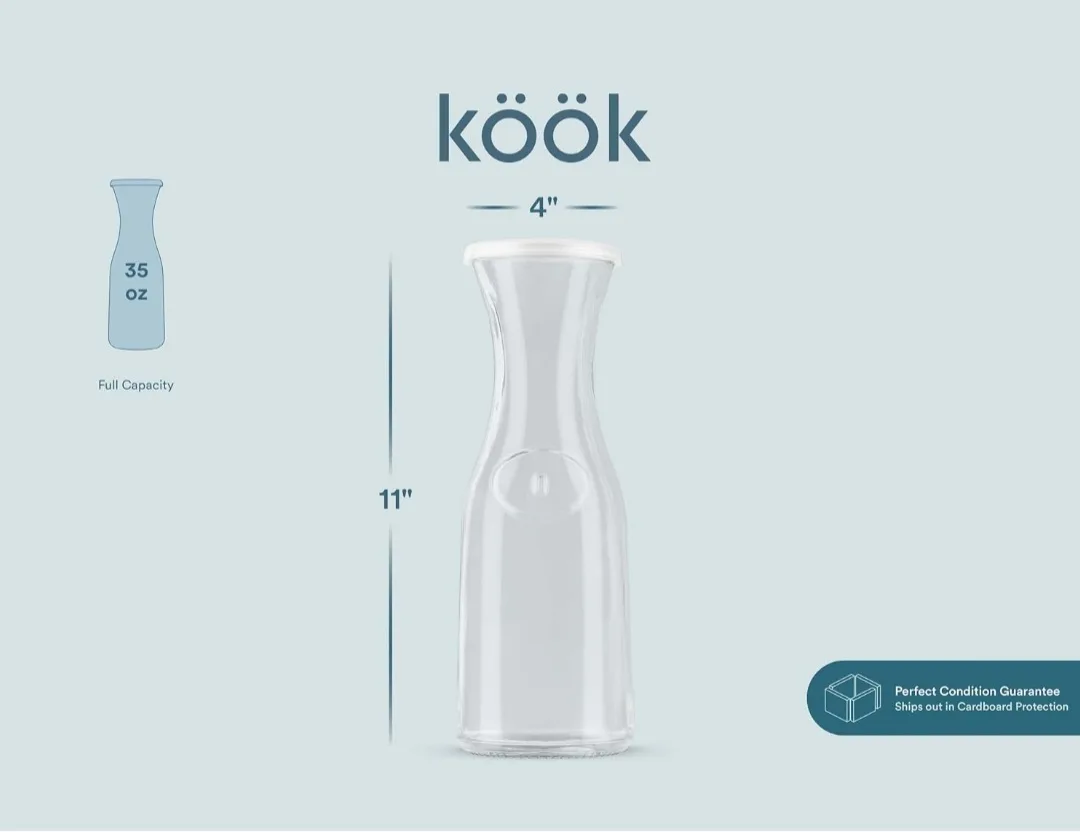 Kook GLASS CARAFE 35 oz Qty.4 image indicator(2)