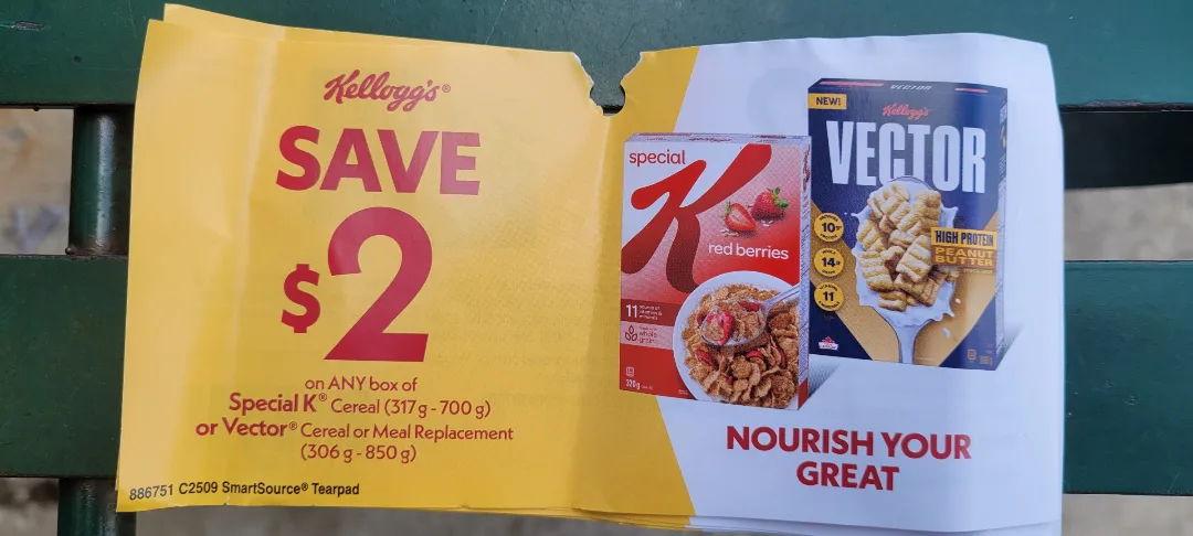 5 coupons for Kellogg's $2 off Special K or Vector Cereal thumbnail