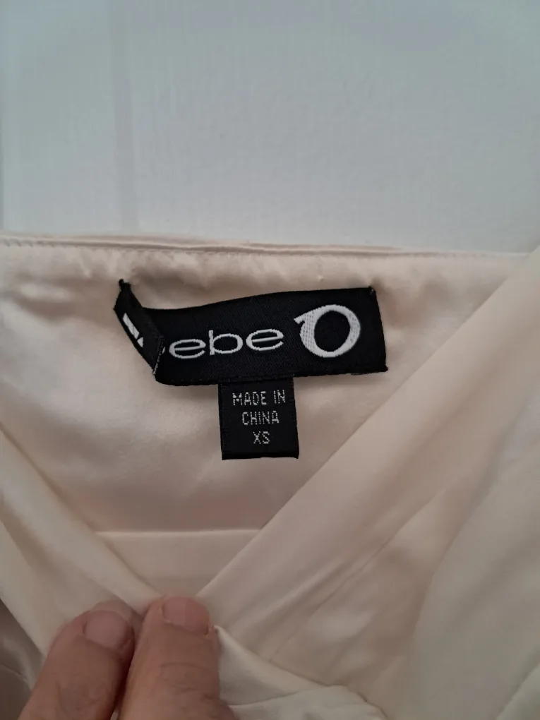 Bebe Ivory Silk Blend Top - Size XS image indicator(4)