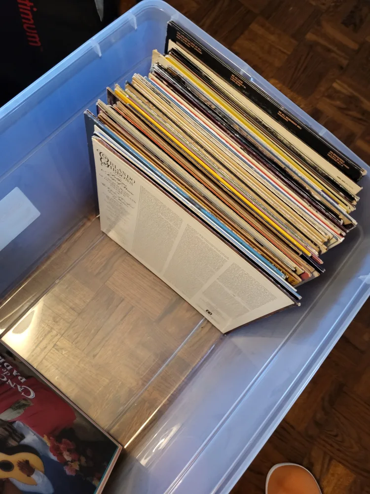 Box of 70 Assorted Vinyl Records image indicator(3)