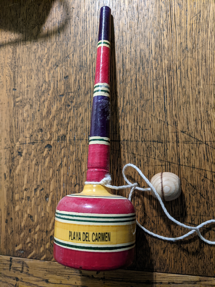 Cup and ball toy from Playa Del Carmen