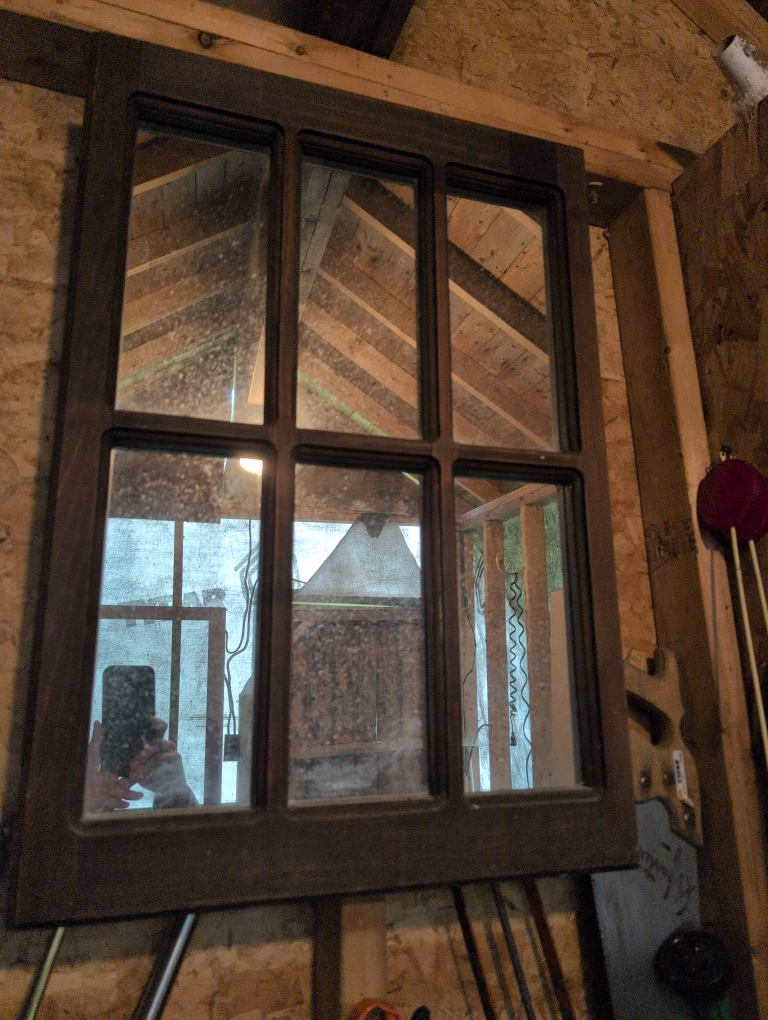 Vintage Wood Framed mirror