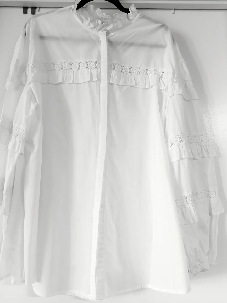 Ipekyol White Ruffle Blouse - Size 8 (US) thumbnail