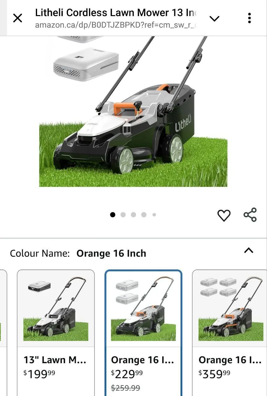 16'' Electric Cordless Lawn Mower image indicator(2)