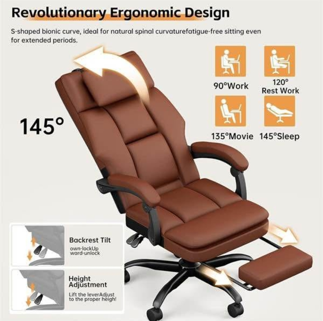 Ergonomic Office Chair - Brown - photo 2