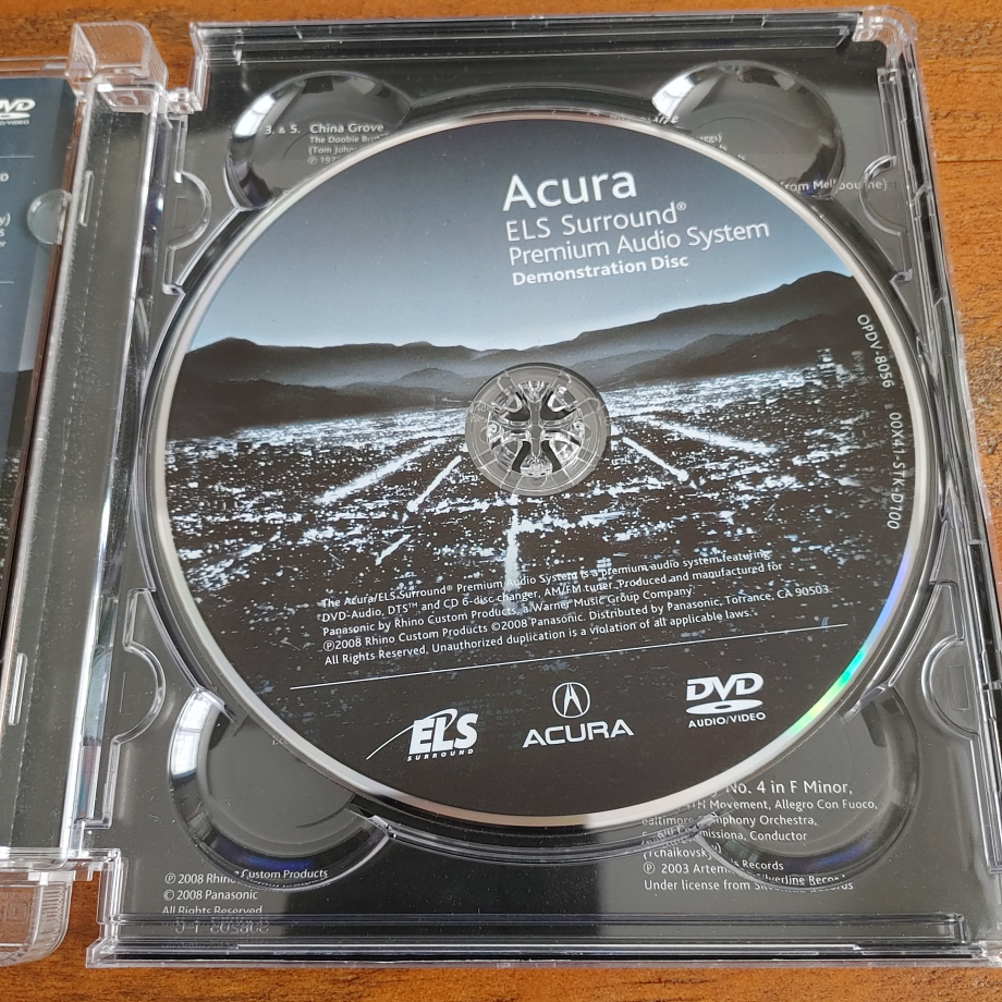 Acura ELS Surround Premium Audio System Demonstration Disc - photo 5