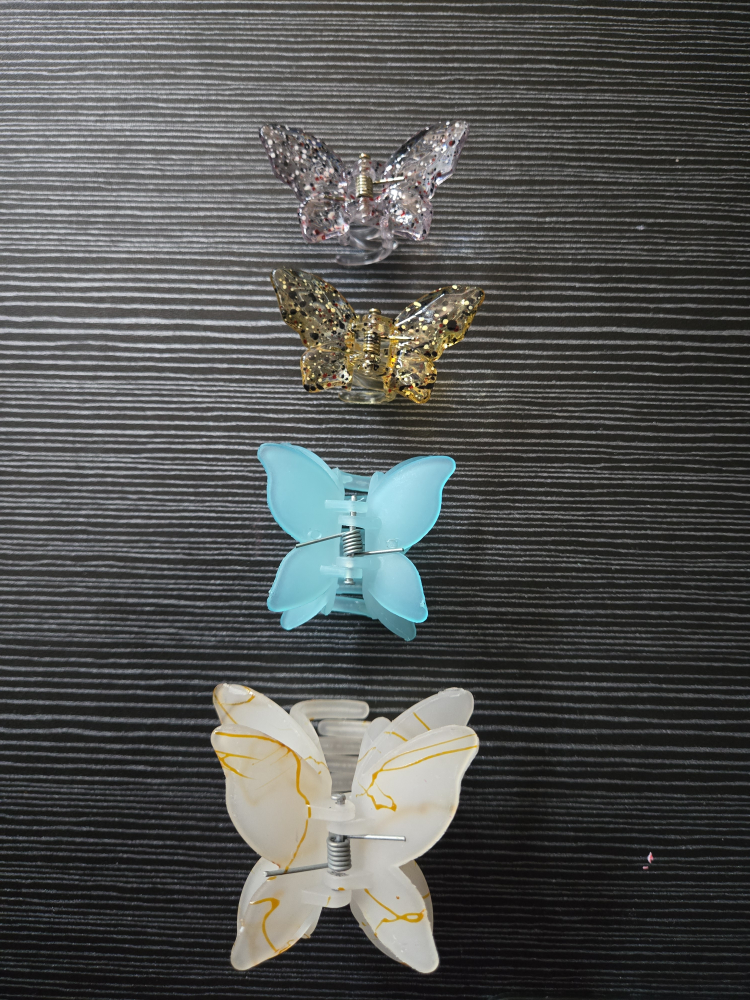 Butterfly Hair Claw Clips - Set of 4