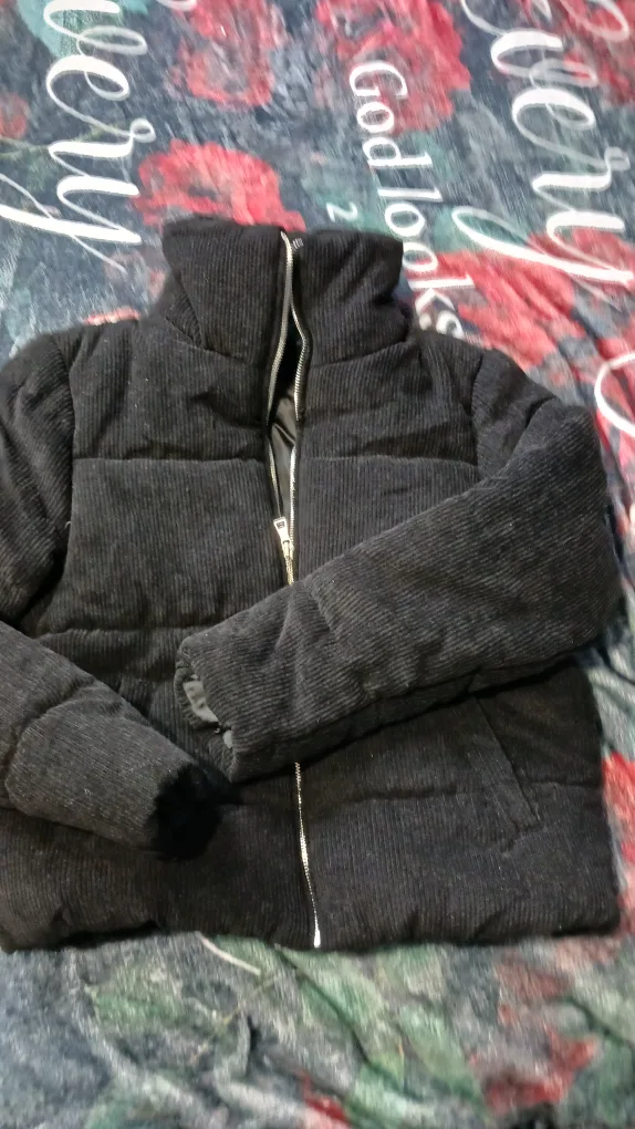Ambiance Outerwear Black Puffer Jacket - Size M thumbnail