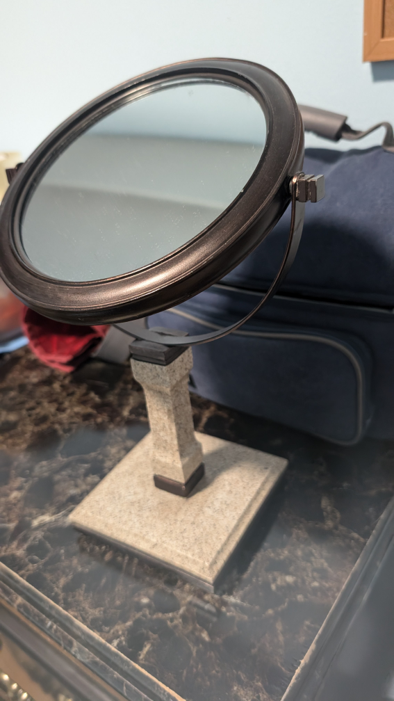 Tabletop Vanity Mirror - Round, Adjustable - photo 3