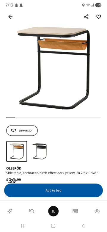 Ikea OLSERÖD 2way Side Table