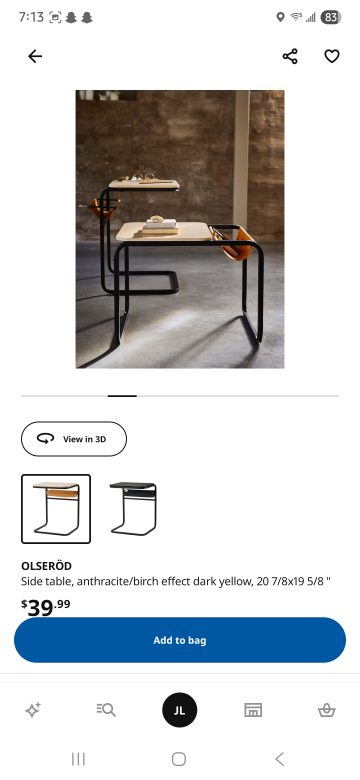 Ikea OLSERÖD 2way Side Table - photo 4