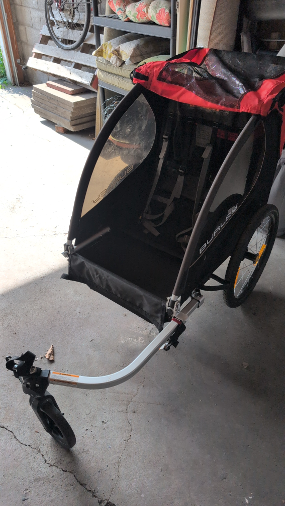 Like new Burley Honeybee Child Carrier Bike Trailer - Red/Black - photo 2