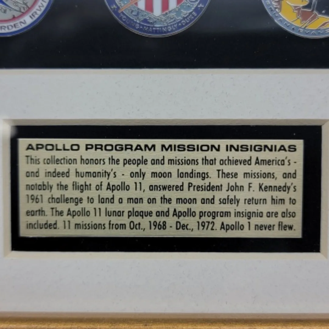 🥳NEW🤩 APOLLO PROGRAM MANNED MISSION INSIGNIAS Framed Collection image indicator(4)