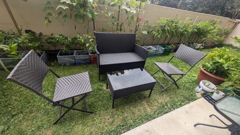 Outdoor Wicker Patio Set - Loveseat, Table, 2 Chairs - photo 2