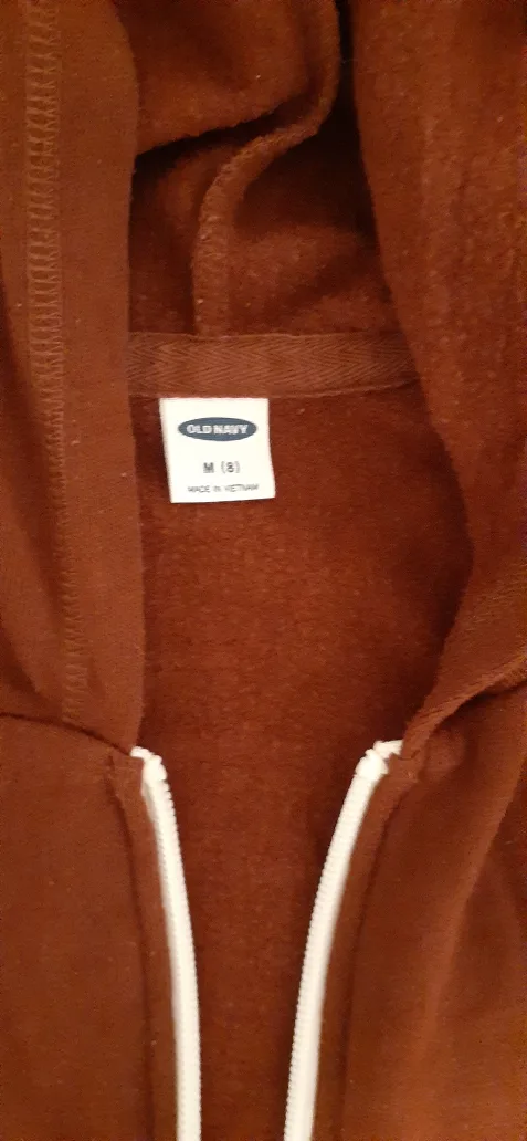 Old Navy Burgundy Zip-Up Hoodie - Size M (8) image indicator(2)