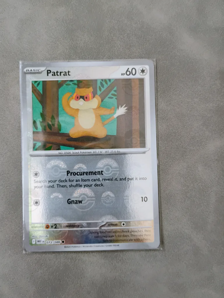 Patrat  072/086 (Pokeball Foil) - White Flare - Pokemon thumbnail