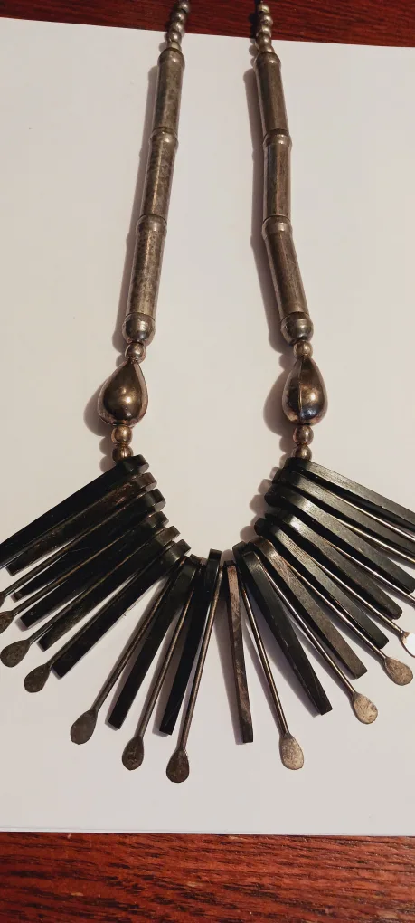 Gorgeous Unique Tribal Silver Statement Necklace thumbnail
