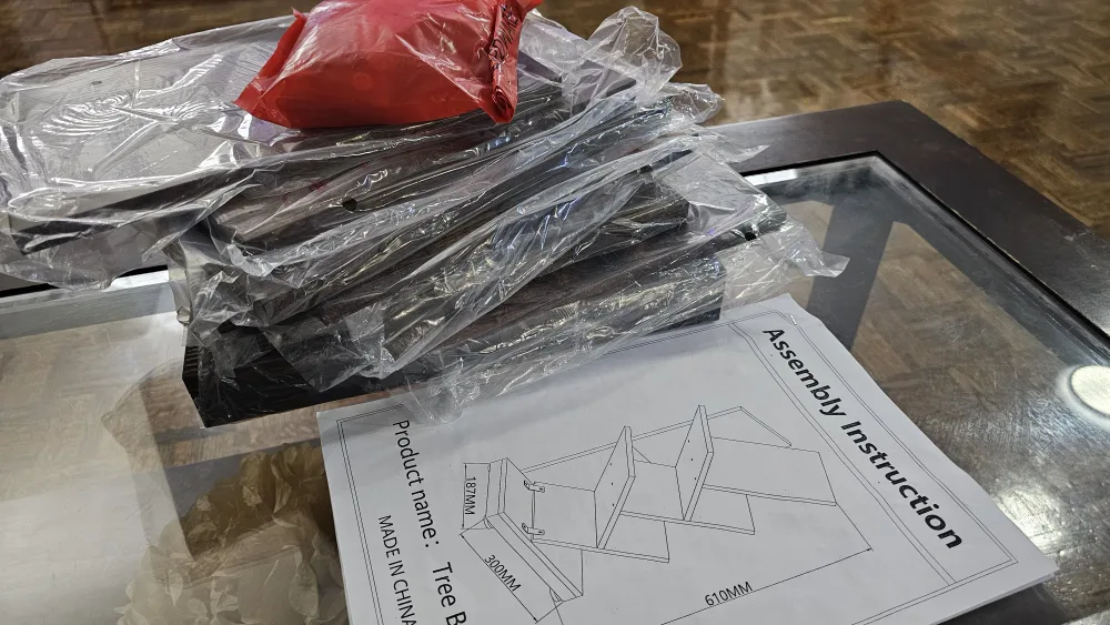 Ruboka New Tree Bookshelf - 4 Tier Brown image indicator(2)