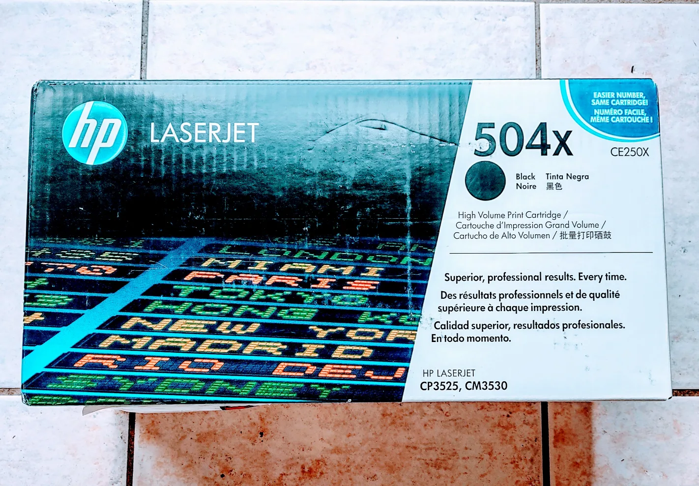 HP 504X High Yield Black Original Toner Cartridge Sealed In Box thumbnail