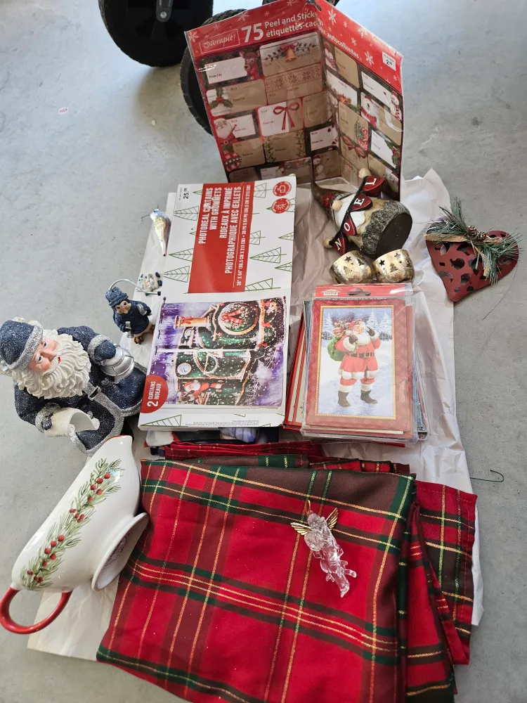 Christmas Lot Curtain Panel, tablecloths, cards....and more thumbnail