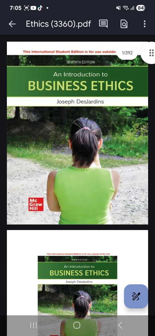 PDF - An Introduction to Business Ethics by Joseph DesJardins thumbnail