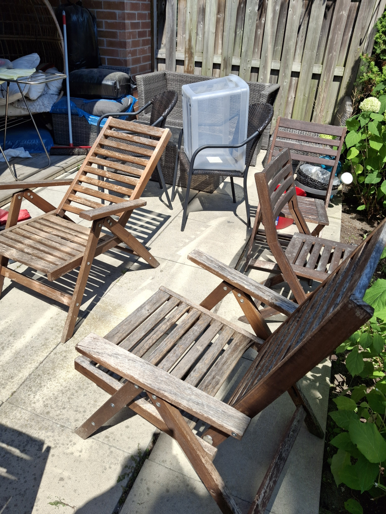 IKEA Reclining/Folding Chairs - Wood Outdoor Furniture - photo 3