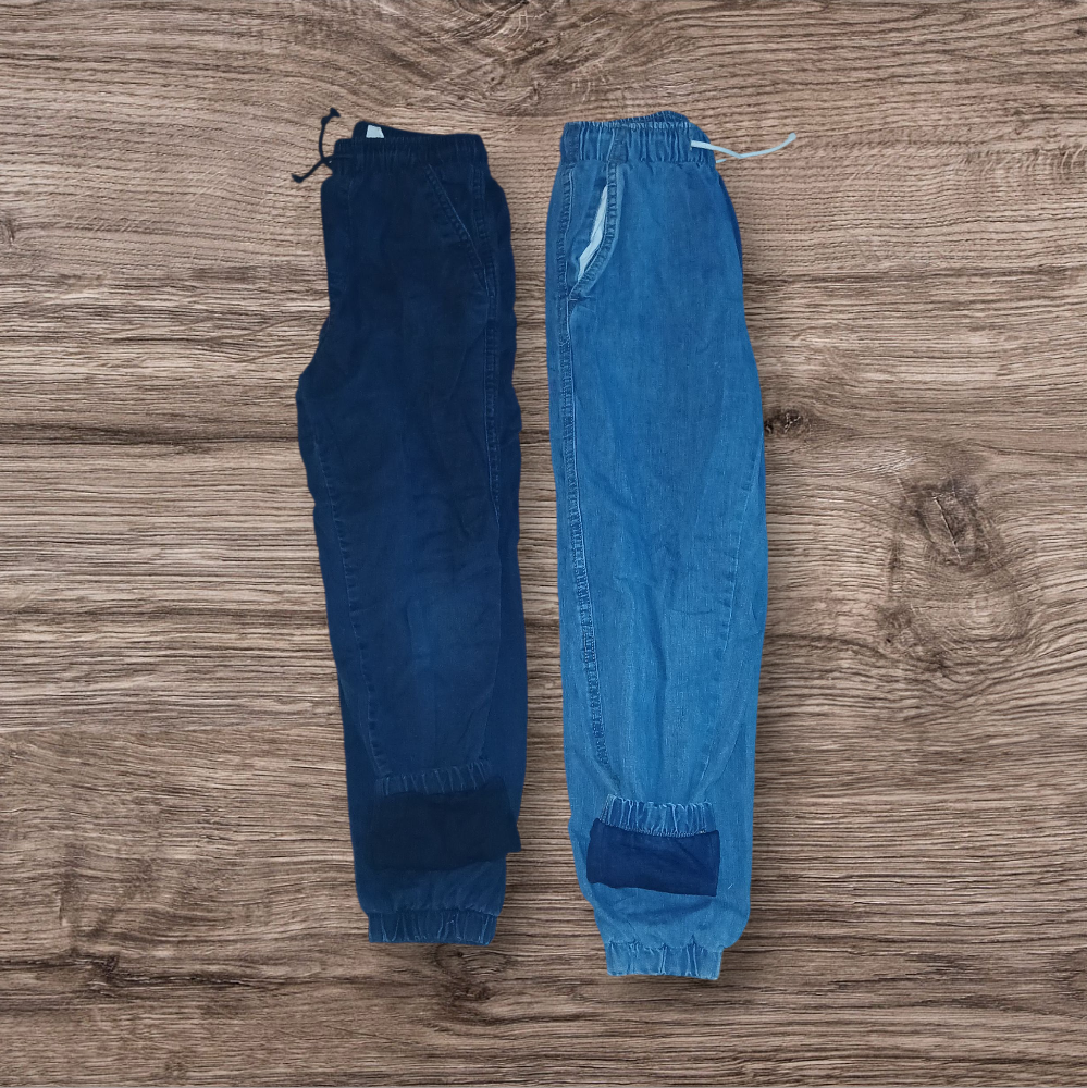 H&M Two pairs of denim joggers fully linned.