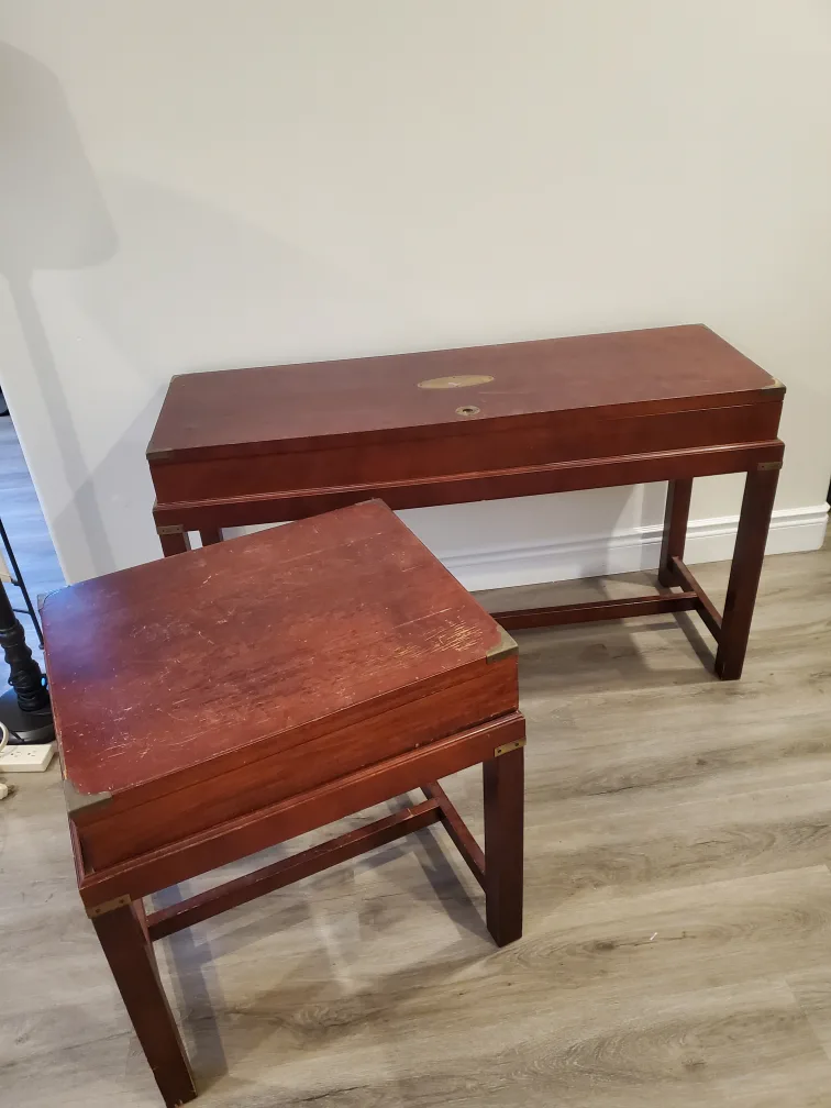 Wooden tables side and console or sofa tables thumbnail