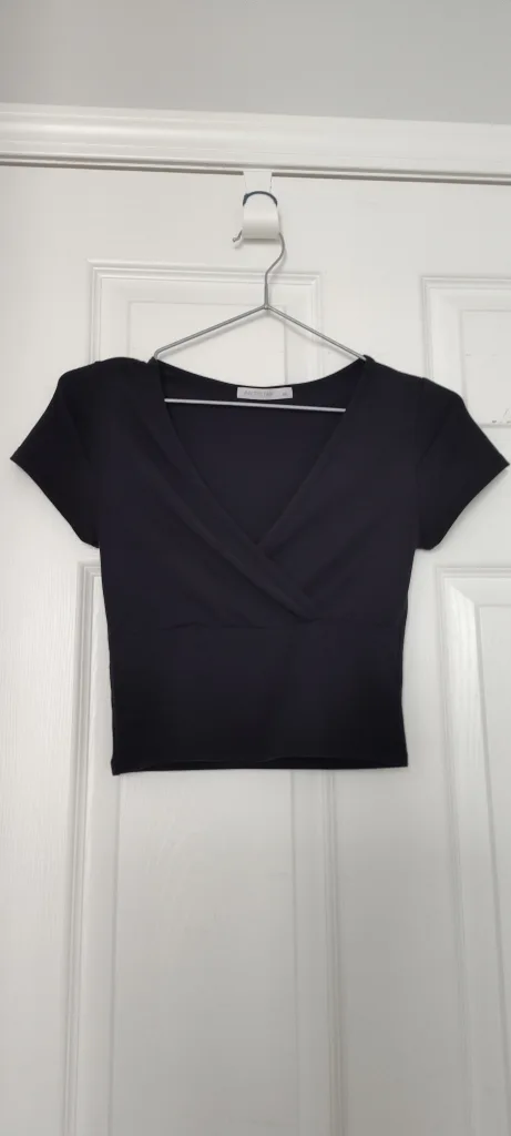 Antistar Grey Wrap Top - Size XS thumbnail