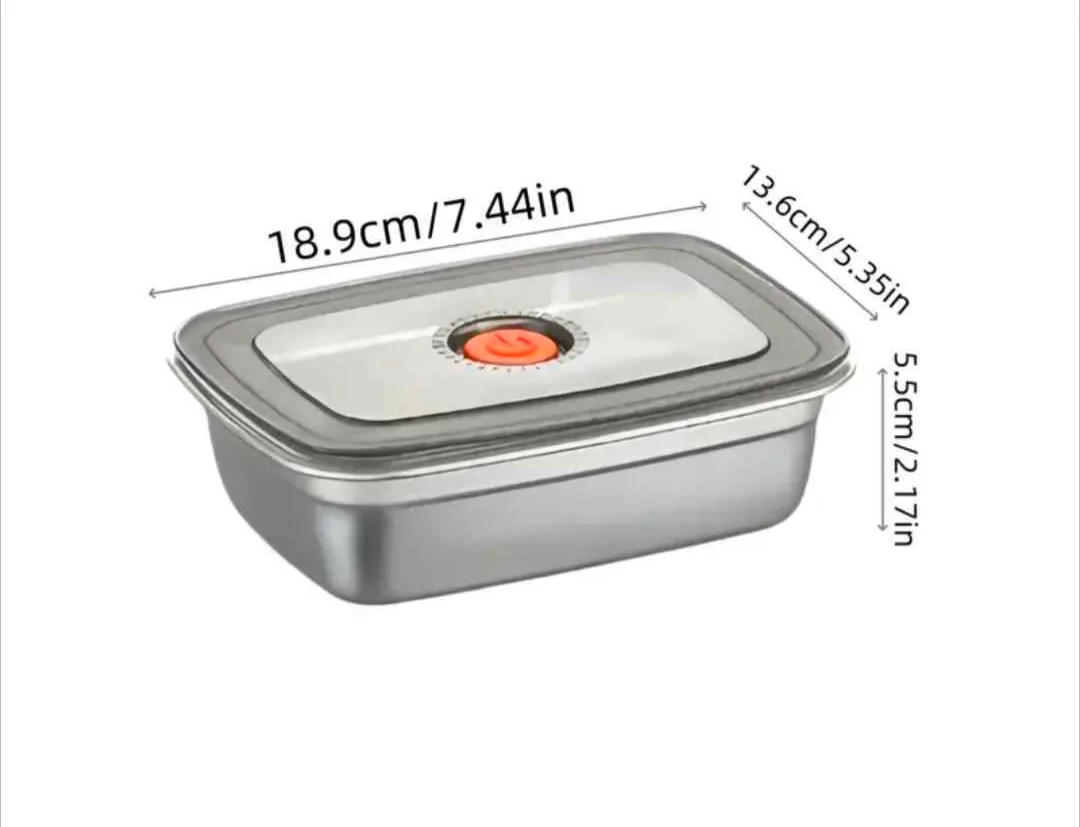 brand new 3 Stainless Steel Food Containers with Lids (Set of 3) image indicator(2)
