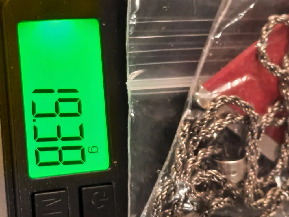 925 silver frame on red coral pendant with chain image indicator(6)