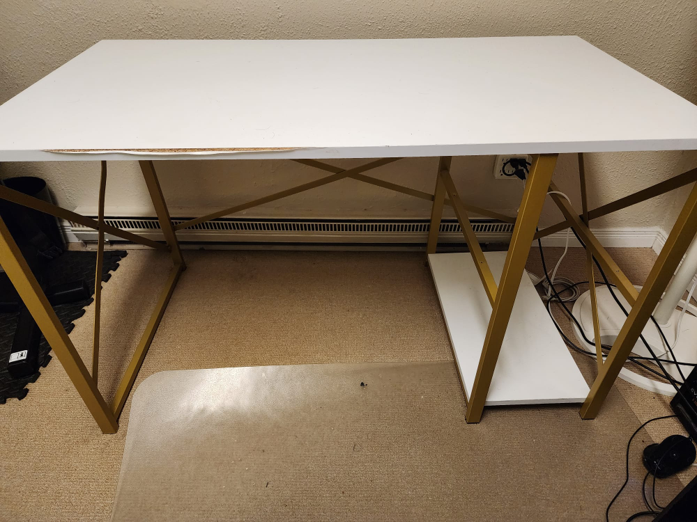 White & Gold Desk