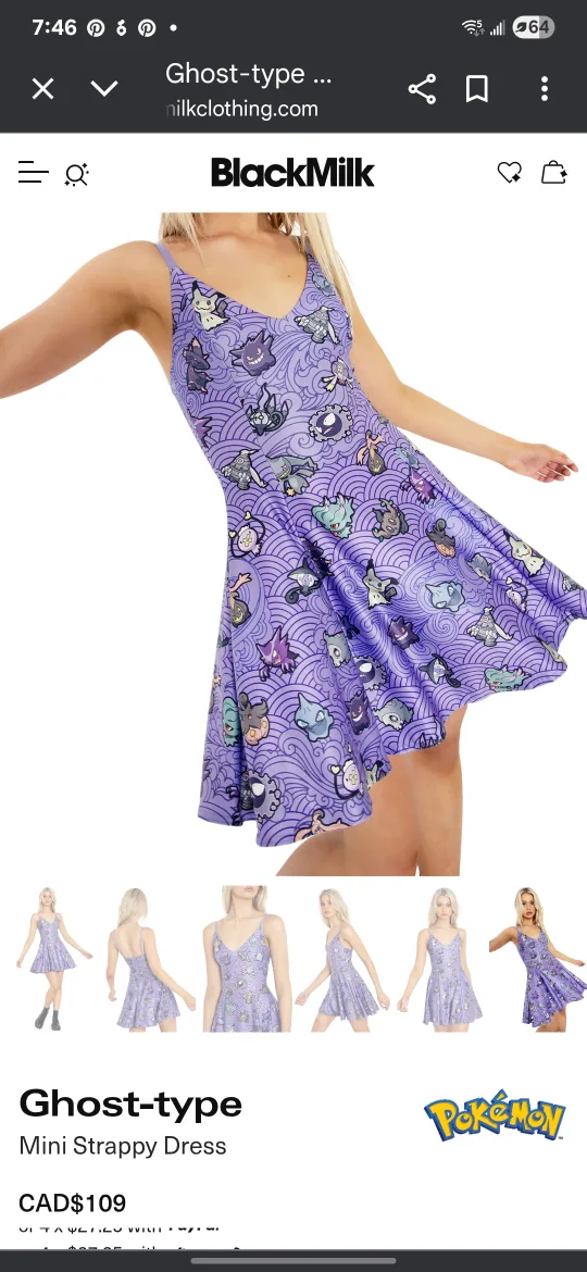 Pokémon Ghost-Type Mini Dress Size M image indicator(2)