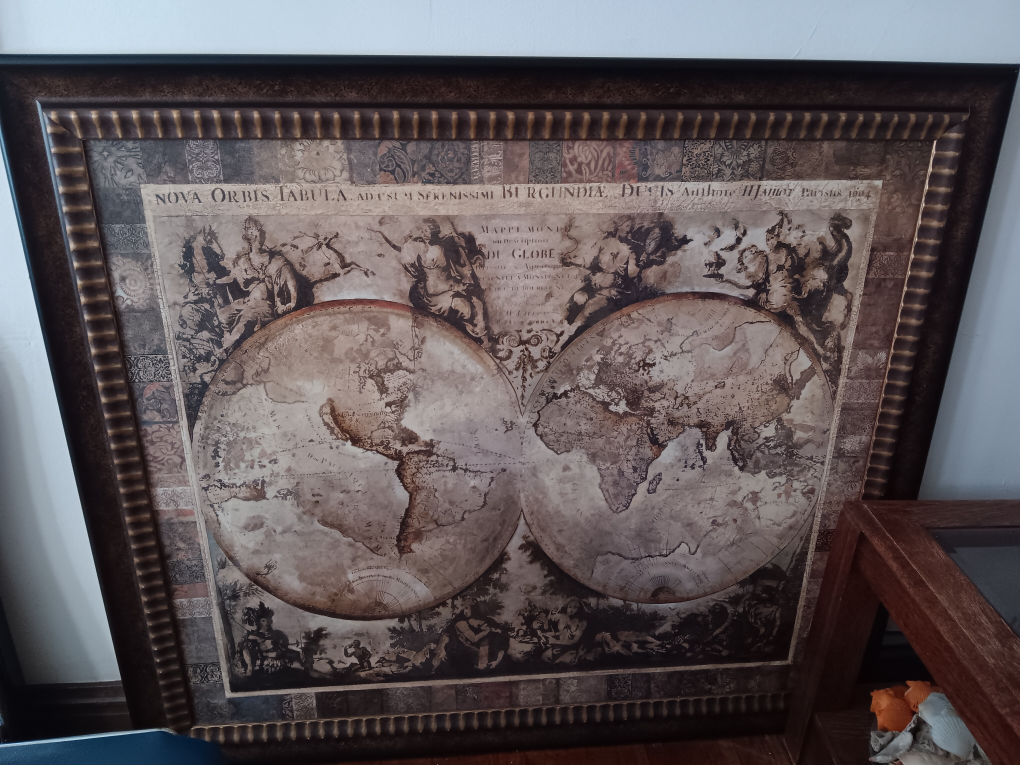 Framed World Globe Map Art - photo 3