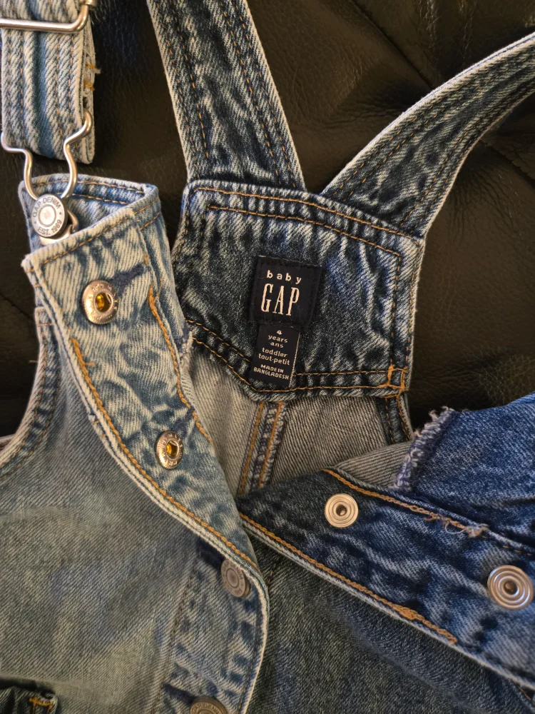 Baby Gap Denim Overalls Dress - Size 4 Years image indicator(2)
