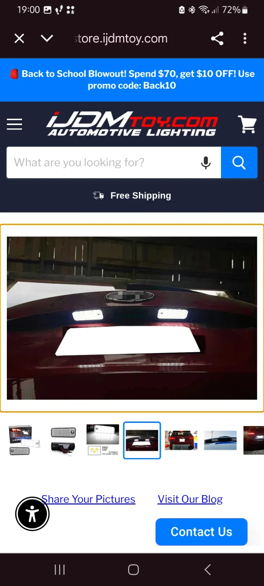 Brand New LED License Plate Light for Santa Fe 2013-2018 image indicator(6)