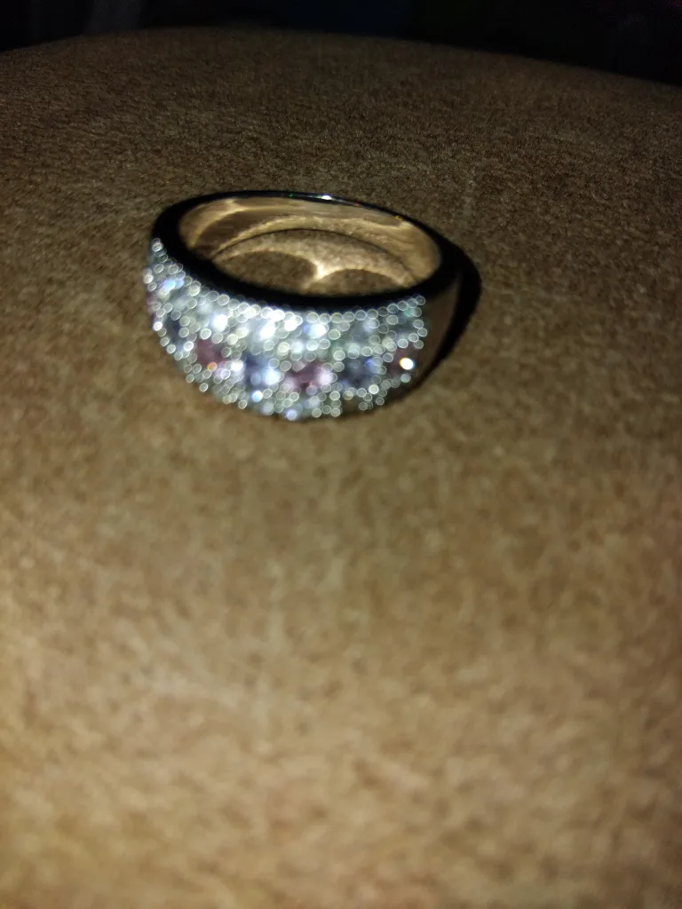 Ring with rose quartz and lavender Amethyst stones image indicator(3)